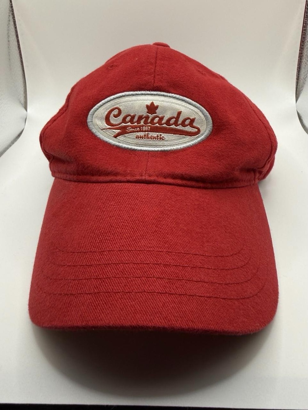 Canada Red Baseball Cap with Embroidered Patch